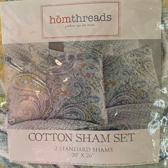 Sea foam blue and green Standard pillow shams cotton pillow shams - Picture 3 of 5